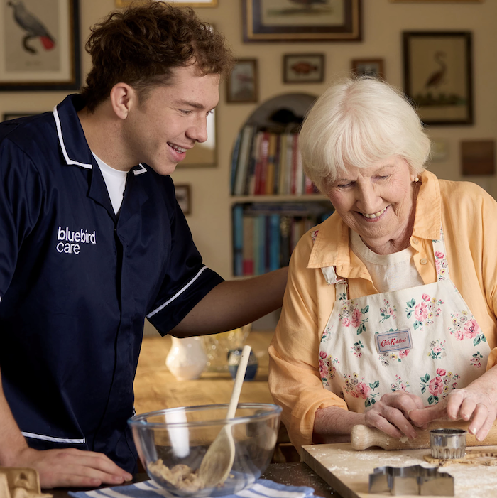 Baking with client Baking with client