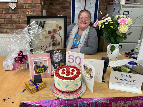 Registered Manager for Bluebird Care Southend and Rochford celebrating her 50th birthday